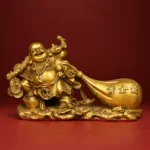 笑佛铜像｜手捧金元宝・高13厘米