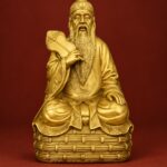 太上老君黄铜神像｜祈愿平安・高19厘米
