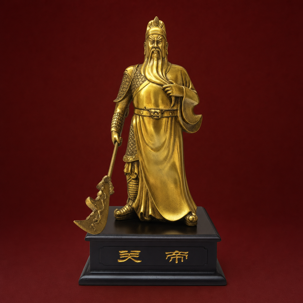 NEXT141_studio_front Guan Gong (关公) Copper Statue – Prosperity & Protection · 35 cm - Image 1