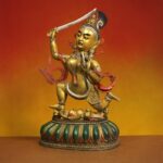 Manjushri (文殊菩萨) Copper Statue – Wisdom & Clarity · 28.5 cm - Image 2