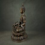 Medicine Buddha (药师佛) Bronze-Finish Statue – Health & Peace · 10 cm - Image 2