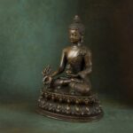 Medicine Buddha (药师佛) Bronze-Finish Statue – Health & Peace · 10 cm - Image 3