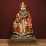Zhang Tianshi (张天师) Painted Copper Statue – Protection & Courage · 28 cm