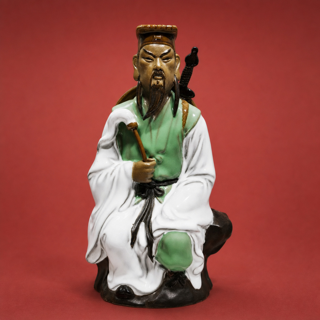 NEXT177_studio_front Lu Dongbin (吕洞宾) Porcelain Statue – Wisdom & Protection · 17 cm - Image 1