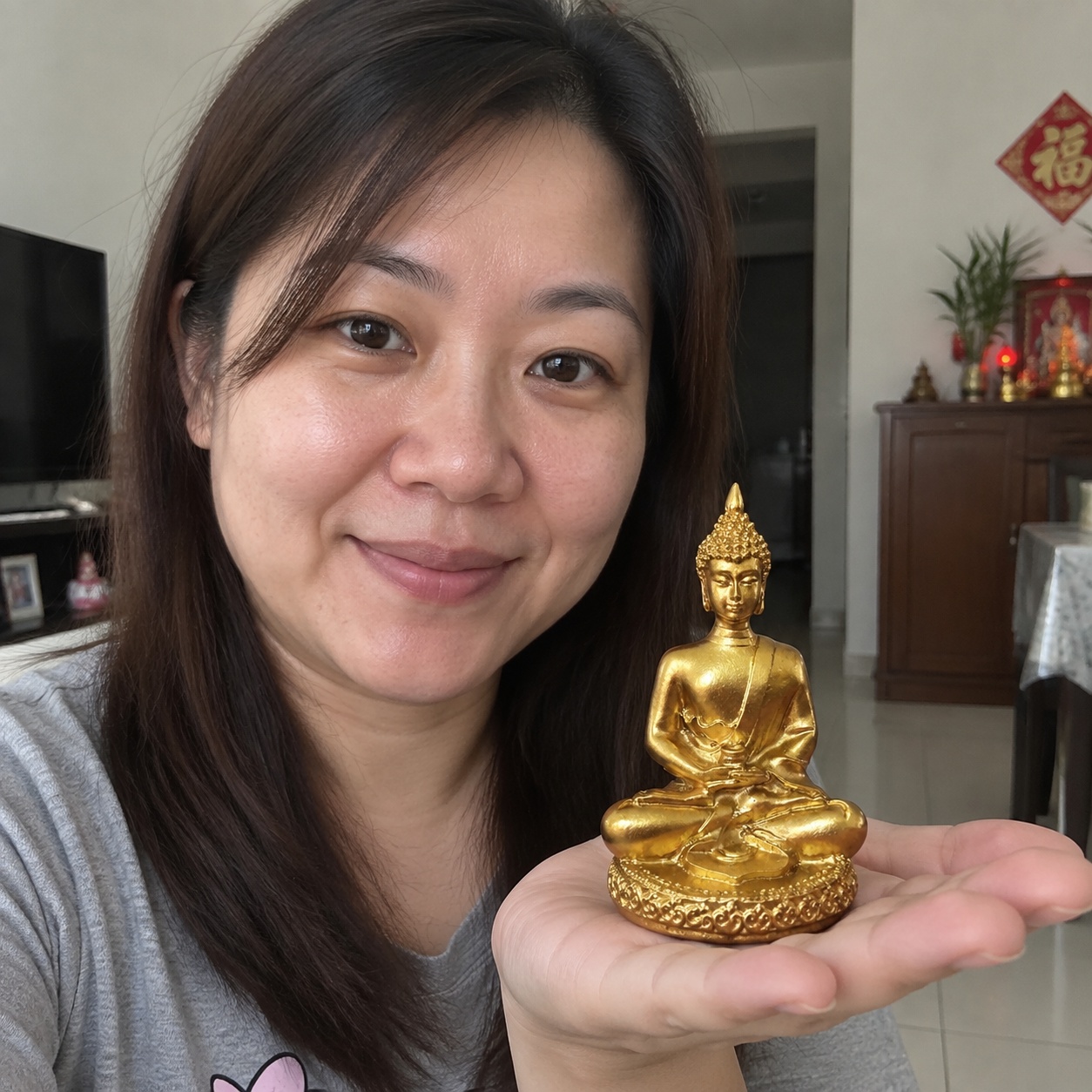 马来西亚家庭中的泰式禅修佛像