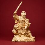 王灵官木雕神像｜三眼护法・高18.5厘米 - 图片 2